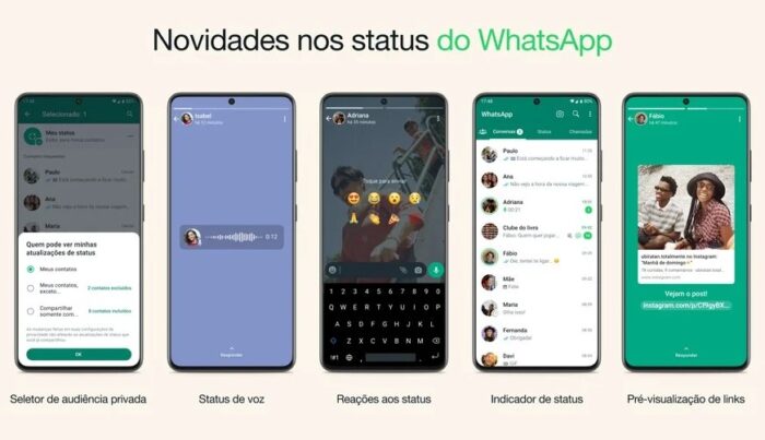 WhatsApp lança áudio no Status, reações e mais novidades