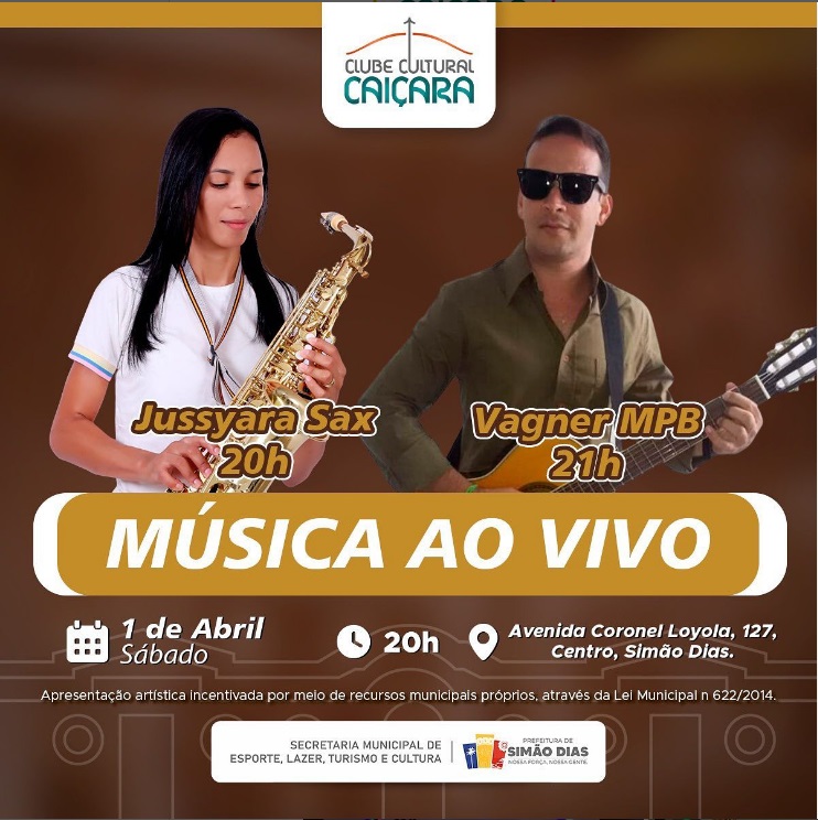 Clube Cultural Caiçara apresenta duas atrações neste sábado em Simão Dias