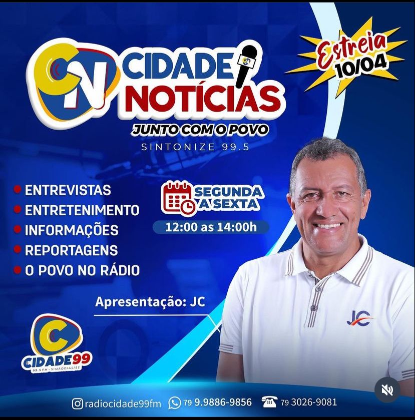 Programa Cidade Notícias estreia na próxima segunda na Cidade 99