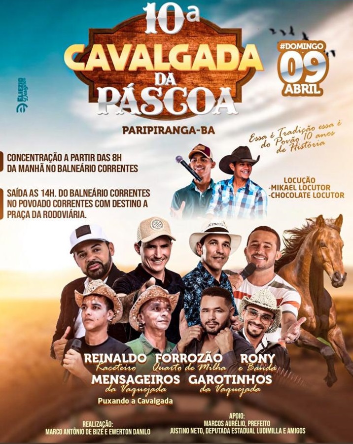 10ª Cavalgada da Páscoa movimenta Paripiranga neste final de semana