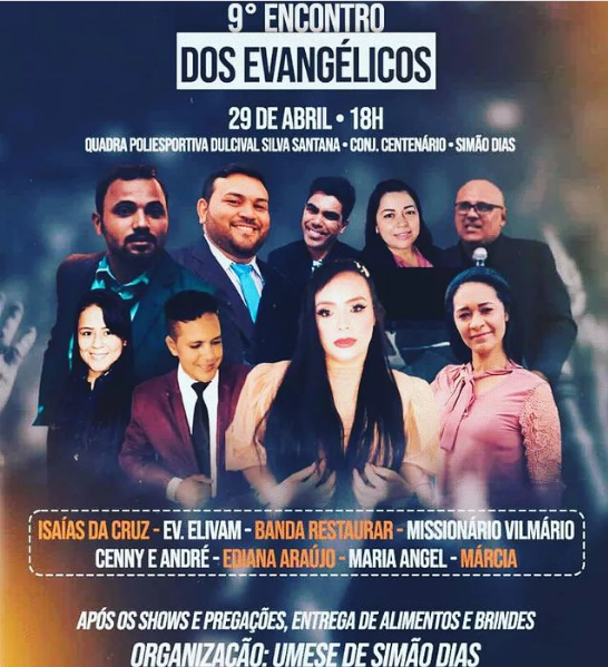 Encontro dos Evangélicos será realizado no dia 29 de abril em Simão Dias