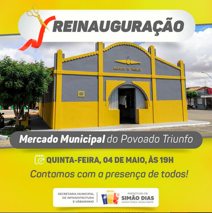 Reforma do Mercado Municipal do Povoado Triunfo será entregue nesta quinta