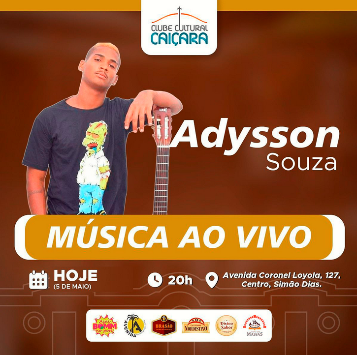 Addyson Souza anima a noite desta sexta no Clube Cultural Caiçara