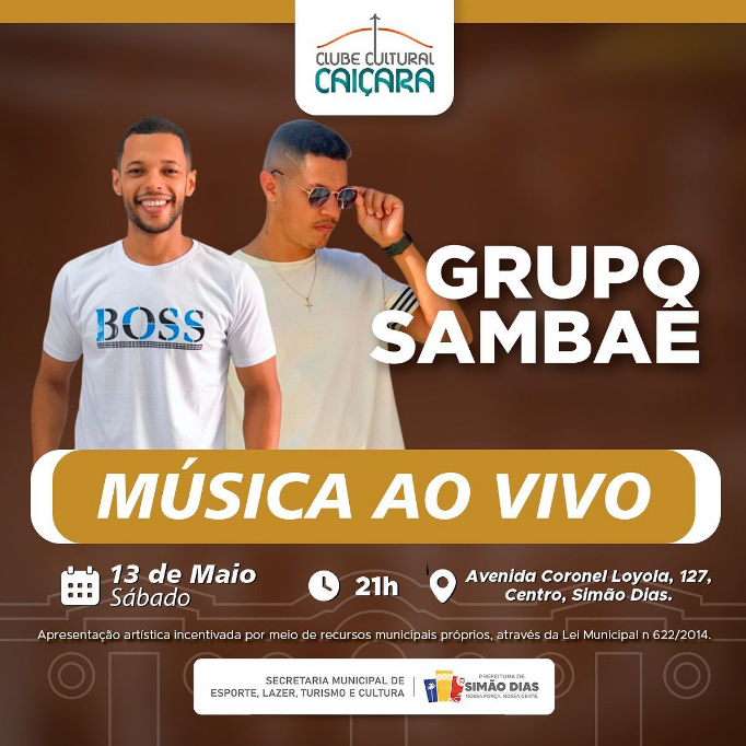 Clube Cultural Caiçara apresenta Grupo Sambaê neste sábado