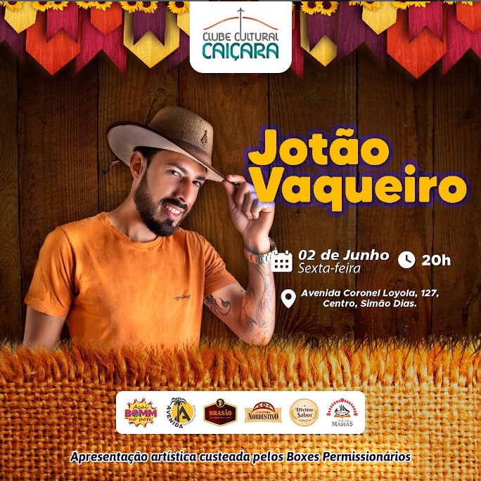 Clube Cultural Caiçara apresenta Jotão Vaqueiro nesta sexta